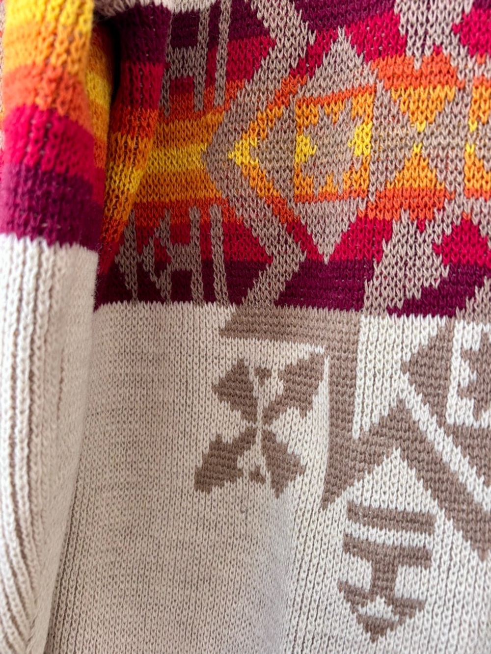 Pendleton Vintage 1970s Western Aztec Wool Shawl Collar Cardigan Sweater M - Picture 13 of 15